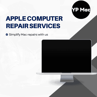 iMac with text Apple Computer Repair Service