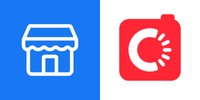 Facebook marketplace and Carousell logo