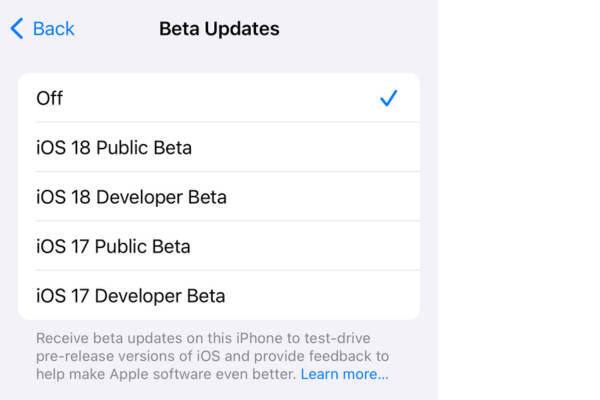 Beta Selection