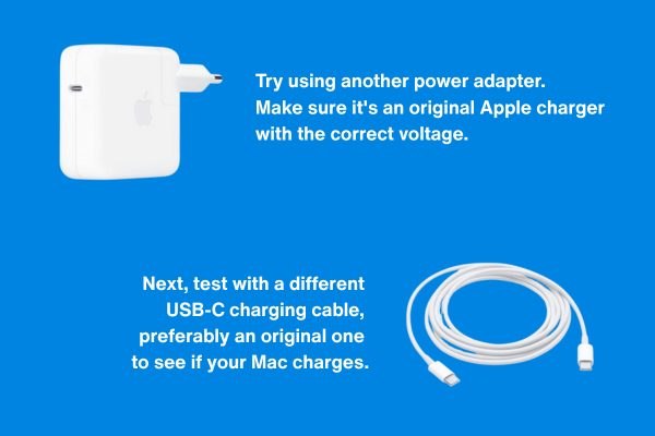 MacBook charging accesses.
